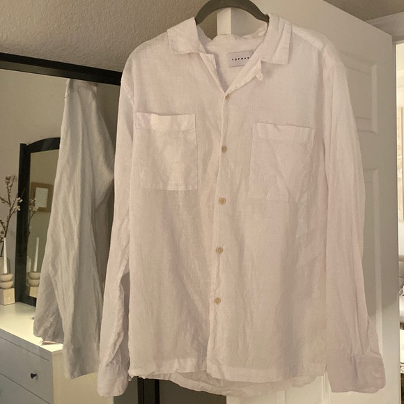 Buttondown Topman Cottonlinen Shirt 
